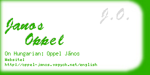 janos oppel business card